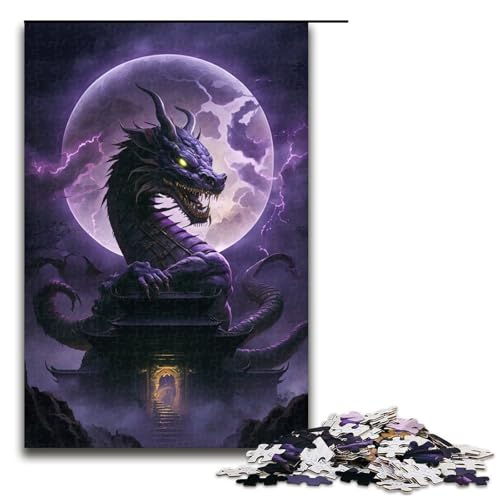 Puzzle 1000 Teile Lila Fliegender Drache Holzpuzzle Lernspiele Heimdekoration Größe 50x75cm Puzzle 1000 Teile Lila Fliegender Drache Holzpuzzle Lernspiele Heimdekoration Größe 50x75cm von KJYMNC