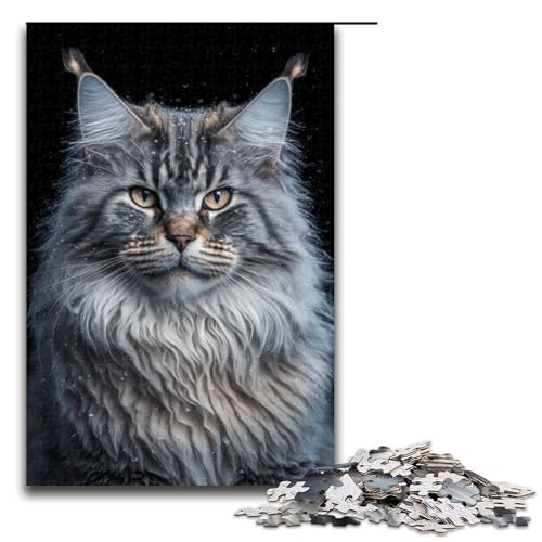 Puzzle 1000 Teile Maine Coon Puzzle für Erwachsene Holzpuzzle Lernspiel für Erwachsene Größe 50x75 cm Puzzle 1000 Teile Maine Coon Puzzle für Erwachsene Holzpuzzle Lernspiel für Erwachsene Größe 50x75 cm von KJYMNC
