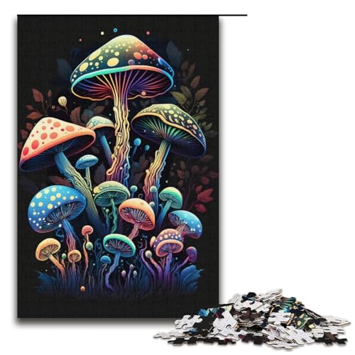 Puzzle 1000 Teile Neonpilze Puzzle für Erwachsene, tolles Geschenk für Erwachsene, Größe 38 x 26 cm Puzzle 1000 Teile Neonpilze Puzzle für Erwachsene, tolles Geschenk für Erwachsene, Größe 38 x 26 cm von KJYMNC