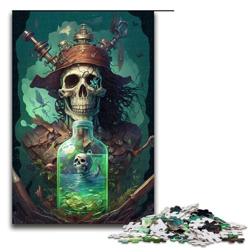 Puzzle 1000 Teile Piratenschiff-Totenkopf-Puzzle für Erwachsene Holzpuzzle Denksportaufgabe für Erwachsene Größe 50x75 cm Puzzle 1000 Teile Piratenschiff-Totenkopf-Puzzle für Erwachsene Holzpuzzle Denksportaufgabe für Erwachsene Größe 50x75 cm von KJYMNC