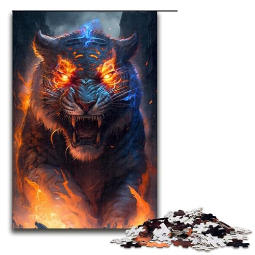 Puzzle 1000 Teile Tiger-Puzzle für Erwachsene, tolles Geschenk für Erwachsene, Größe 50 x 75 cm von KJYMNC