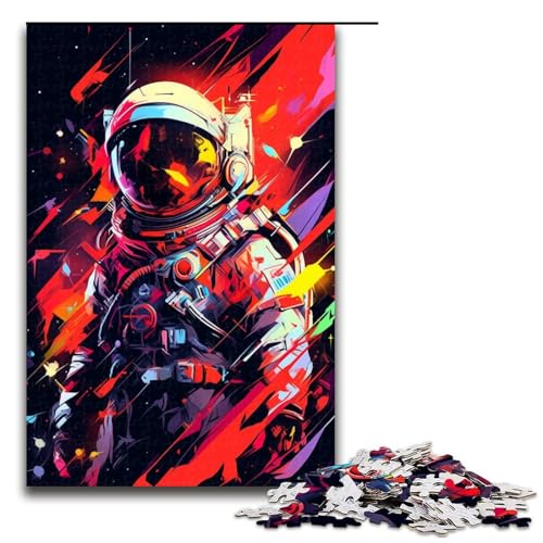 Puzzle 1000 Teile für Erwachsene, Astronauten-Lernpuzzle, Familienspiel, einzigartiges Herausforderungsspiel, Größe 50 x 75 cm von KJYMNC