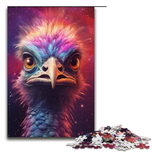 Puzzle 1000 Teile für Erwachsene, Bunte Vögel, tolles Geschenk für Spiele, Größe 38 x 26 cm von KJYMNC