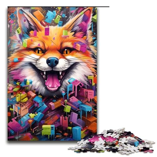 Puzzle 1000 Teile für Erwachsene, Bunter Fuchs, Puzzle, Wanddekoration, Trainieren Sie Ihr Gehirn und Ihre Hände, für Jugendliche ab 14 Jahren, Größe 50 x 75 cm Puzzle 1000 Teile für Erwachsene, Bunter Fuchs, Puzzle, Wanddekoration, Trainieren Sie Ihr Gehirn und Ihre Hände, für Jugendliche ab 14 Jahren, Größe 50 x 75 cm von KJYMNC
