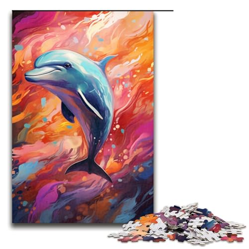 Puzzle 1000 Teile für Erwachsene, Delfin-Puzzle für Erwachsene, Holzpuzzle für Sommerliebhaber, Größe 50 x 75 cm Puzzle 1000 Teile für Erwachsene, Delfin-Puzzle für Erwachsene, Holzpuzzle für Sommerliebhaber, Größe 50 x 75 cm von KJYMNC
