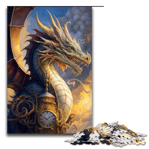 Puzzle 1000 Teile für Erwachsene, Fliegender Drache, Holzpuzzle für Erwachsene, Familienspaß, Größe 50 x 75 cm Puzzle 1000 Teile für Erwachsene, Fliegender Drache, Holzpuzzle für Erwachsene, Familienspaß, Größe 50 x 75 cm von KJYMNC
