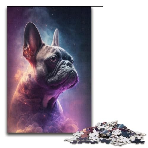 Puzzle 1000 Teile für Erwachsene, Französische Bulldogge, Wolken-Puzzle, tolles Geschenk für Spiele, Größe 38 x 26 cm Puzzle 1000 Teile für Erwachsene, Französische Bulldogge, Wolken-Puzzle, tolles Geschenk für Spiele, Größe 38 x 26 cm von KJYMNC