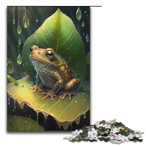 Puzzle 1000 Teile für Erwachsene, Frosch-Puzzle, Wanddekoration, Trainieren Sie Ihr Gehirn und Ihre Hände, für Jugendliche ab 14 Jahren, Größe 38 x 26 cm von KJYMNC