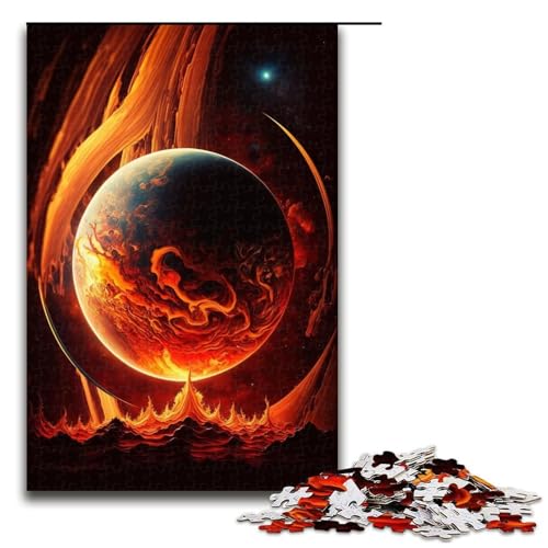Puzzle 1000 Teile für Erwachsene, Gasriesenplanet, Holzpuzzle für Erwachsene, Familienspaß, Größe 50 x 75 cm Puzzle 1000 Teile für Erwachsene, Gasriesenplanet, Holzpuzzle für Erwachsene, Familienspaß, Größe 50 x 75 cm von KJYMNC