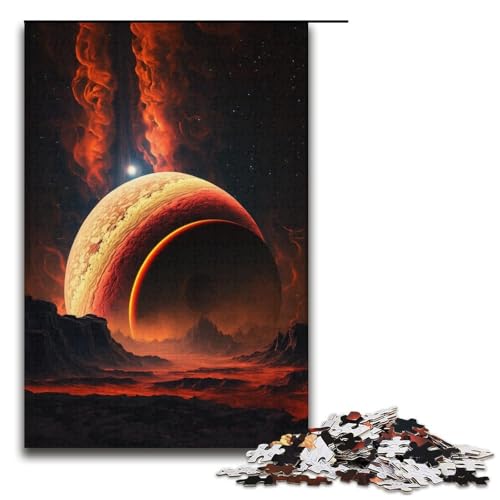 Puzzle 1000 Teile für Erwachsene, Gasriesenplanet, tolles Geschenk für Spiele, Größe 38 x 26 cm von KJYMNC