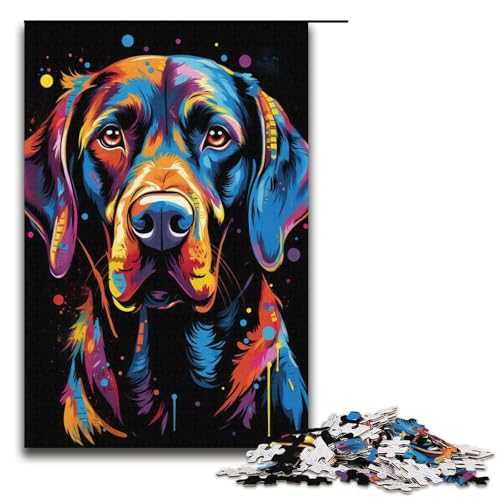 Puzzle 1000 Teile für Erwachsene, Hunde-Puzzle, Papppuzzle für Erwachsene, Familienspaß, Größe 38 x 26 cm von KJYMNC