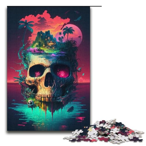 Puzzle 1000 Teile für Erwachsene, Insel-Skelett-Puzzle, lustige Spiele für die ganze Familie, ganze Familie, Größe 38 x 26 cm Puzzle 1000 Teile für Erwachsene, Insel-Skelett-Puzzle, lustige Spiele für die ganze Familie, ganze Familie, Größe 38 x 26 cm von KJYMNC