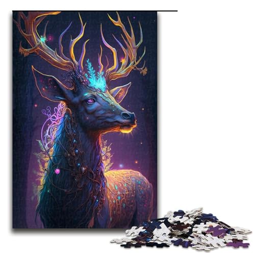 Puzzle 1000 Teile für Erwachsene, Magische Giraffe, Holzpuzzle für Erwachsene, Familienspaß, Größe 50 x 75 cm Puzzle 1000 Teile für Erwachsene, Magische Giraffe, Holzpuzzle für Erwachsene, Familienspaß, Größe 50 x 75 cm von KJYMNC