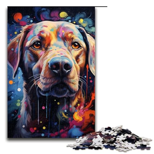Puzzle 1000 Teile für Erwachsene, Malen, Farbe, Hunde-Puzzle, tolles Geschenk für Spiele, Größe 50 x 75 cm Puzzle 1000 Teile für Erwachsene, Malen, Farbe, Hunde-Puzzle, tolles Geschenk für Spiele, Größe 50 x 75 cm von KJYMNC