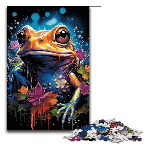 Puzzle 1000 Teile für Erwachsene, Malen, Farbfrosch-Puzzle für Erwachsene, Holzpuzzle für Sommerliebhaber, Größe 50 x 75 cm Puzzle 1000 Teile für Erwachsene, Malen, Farbfrosch-Puzzle für Erwachsene, Holzpuzzle für Sommerliebhaber, Größe 50 x 75 cm von KJYMNC