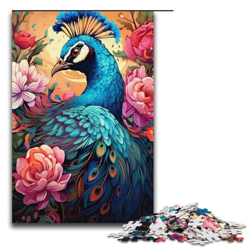 Puzzle 1000 Teile für Erwachsene, Malen, bunter Pfau, Puzzle, Wanddekoration, Trainieren Sie Ihr Gehirn und Ihre Hände, für Jugendliche ab 14 Jahren, Größe 38 x 26 cm Puzzle 1000 Teile für Erwachsene, Malen, bunter Pfau, Puzzle, Wanddekoration, Trainieren Sie Ihr Gehirn und Ihre Hände, für Jugendliche ab 14 Jahren, Größe 38 x 26 cm von KJYMNC