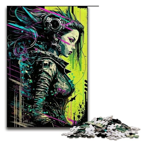 Puzzle 1000 Teile für Erwachsene, Mechanisches Mädchen, anspruchsvolles, schwieriges Puzzle, jedes Teil ist einzigartig – anspruchsvolles, unterhaltsames Familienspiel, Größe 50 x 75 cm von KJYMNC