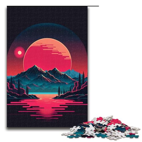 Puzzle 1000 Teile für Erwachsene, Neon-Sonnenuntergang-Puzzle für Erwachsene, Holzpuzzle für Sommerliebhaber, Größe 50 x 75 cm Puzzle 1000 Teile für Erwachsene, Neon-Sonnenuntergang-Puzzle für Erwachsene, Holzpuzzle für Sommerliebhaber, Größe 50 x 75 cm von KJYMNC