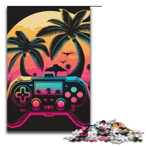 Puzzle 1000 Teile für Erwachsene, Neon-Spiele, Lernpuzzle, Familienspiel, einzigartiges Herausforderungsspiel, Größe 38 x 26 cm von KJYMNC