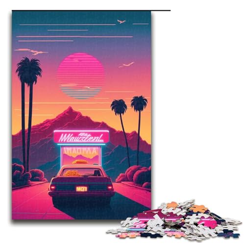 Puzzle 1000 Teile für Erwachsene, Retro-Straßenszene, Holzpuzzle für Erwachsene, Familienspaß, Größe 50 x 75 cm Puzzle 1000 Teile für Erwachsene, Retro-Straßenszene, Holzpuzzle für Erwachsene, Familienspaß, Größe 50 x 75 cm von KJYMNC