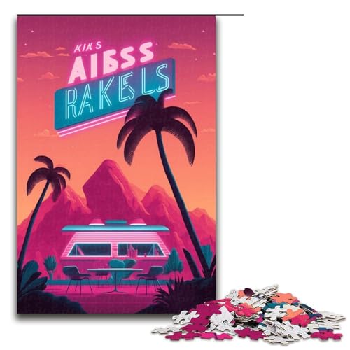 Puzzle 1000 Teile für Erwachsene, Retro-Straßenszene, Holzpuzzle für Erwachsene, Familienspaß, Größe 50 x 75 cm Puzzle 1000 Teile für Erwachsene, Retro-Straßenszene, Holzpuzzle für Erwachsene, Familienspaß, Größe 50 x 75 cm von KJYMNC