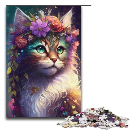 Puzzle 1000 Teile für Erwachsene, Schöne Blumen, Katzen, Puzzle, Wanddekoration, Trainieren Sie Ihr Gehirn und Ihre Hände, für Jugendliche ab 14 Jahren, Größe 38 x 26 cm Puzzle 1000 Teile für Erwachsene, Schöne Blumen, Katzen, Puzzle, Wanddekoration, Trainieren Sie Ihr Gehirn und Ihre Hände, für Jugendliche ab 14 Jahren, Größe 38 x 26 cm von KJYMNC