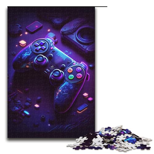 Puzzle 1000 Teile für Erwachsene, Spiel Neon, Lernpuzzle, Familienspiel, einzigartiges Herausforderungsspiel, Größe 50 x 75 cm von KJYMNC