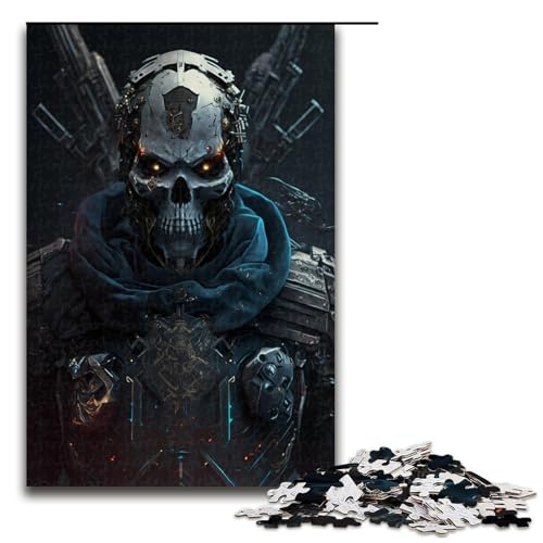 Puzzle 1000 Teile für Erwachsene, Totenkopf-Soldat, Lernpuzzle, Familienspiel, einzigartiges Herausforderungsspiel, Größe 50 x 75 cm von KJYMNC
