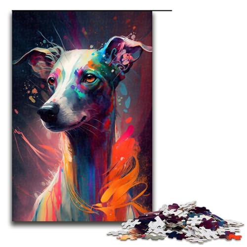 Puzzle 1000 Teile für Erwachsene, Whippet-Hund, Lernpuzzle, Familienspiel, einzigartiges Herausforderungsspiel, Größe 50 x 75 cm Puzzle 1000 Teile für Erwachsene, Whippet-Hund, Lernpuzzle, Familienspiel, einzigartiges Herausforderungsspiel, Größe 50 x 75 cm von KJYMNC