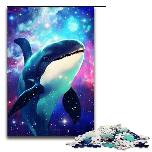 Puzzle 1000 Teile für Erwachsene, bunter Leopard, Lernpuzzle, Familienspiel, einzigartiges Herausforderungsspiel, Größe 50 x 75 cm von KJYMNC