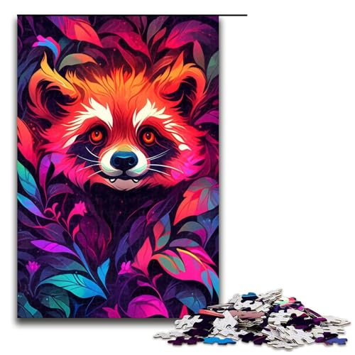 Puzzle 1000 Teile für Erwachsene, buntes rotes Panda-Puzzle für Erwachsene, Holzpuzzle für Sommerliebhaber, Größe 50 x 75 cm Puzzle 1000 Teile für Erwachsene, buntes rotes Panda-Puzzle für Erwachsene, Holzpuzzle für Sommerliebhaber, Größe 50 x 75 cm von KJYMNC