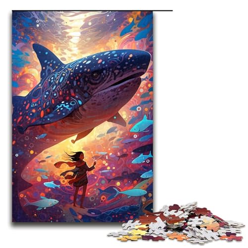 Puzzle 1000 Teile für Erwachsene, farbiges Killerwal-Puzzle für Erwachsene, Holzpuzzle für Sommerliebhaber, Größe 50 x 75 cm Puzzle 1000 Teile für Erwachsene, farbiges Killerwal-Puzzle für Erwachsene, Holzpuzzle für Sommerliebhaber, Größe 50 x 75 cm von KJYMNC