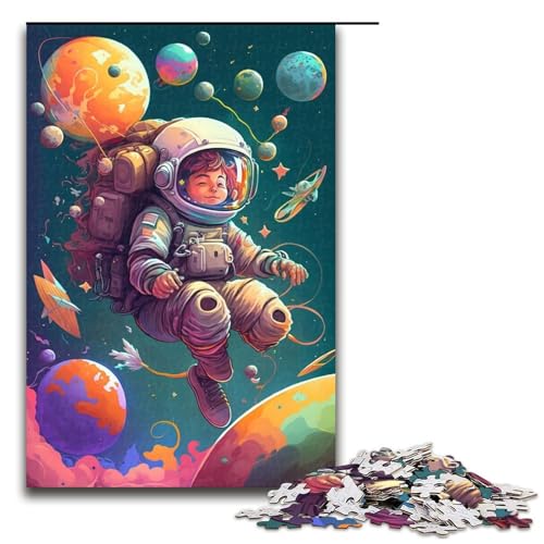 Puzzle 1000 Teile für Erwachsene Astronauten-Puzzle Familienspaß-Spiele ganze Familie Größe 50x75 cm von KJYMNC