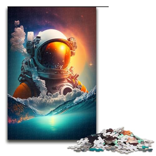 Puzzle 1000 Teile für Erwachsene Astronauten-Puzzle Wanddekoration Trainieren Sie Ihr Gehirn und Ihre Hände für Jugendliche ab 14 Jahren Größe 50x75 cm von KJYMNC