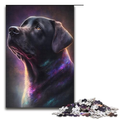 Puzzle 1000 Teile für Erwachsene Galaxy Labrador Puzzle Familienspaß Spiele Ganze Familie Größe 38x26 cm von KJYMNC