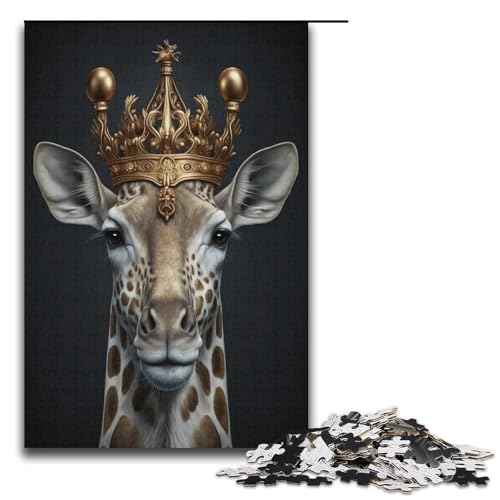 Puzzle 1000 Teile für Erwachsene Giraffen-Puzzle Familienspaß-Spiele ganze Familie Größe 38x26 cm von KJYMNC