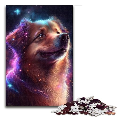 Puzzle 1000 Teile für Erwachsene Golden Retriever Puzzle Wanddekoration Trainieren Sie Ihr Gehirn und Ihre Hände für Jugendliche ab 14 Jahren Größe 50x75 cm von KJYMNC