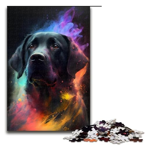 Puzzle 1000 Teile für Erwachsene Labrador Puzzle Wanddekoration Trainieren Sie Ihr Gehirn und Ihre Hände für Jugendliche ab 14 Jahren Größe 50x75 cm von KJYMNC