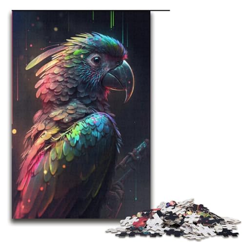 Puzzle 1000 Teile für Erwachsene Papagei Puzzle Familienspaß Spiele Ganze Familie Größe 38x26 cm von KJYMNC