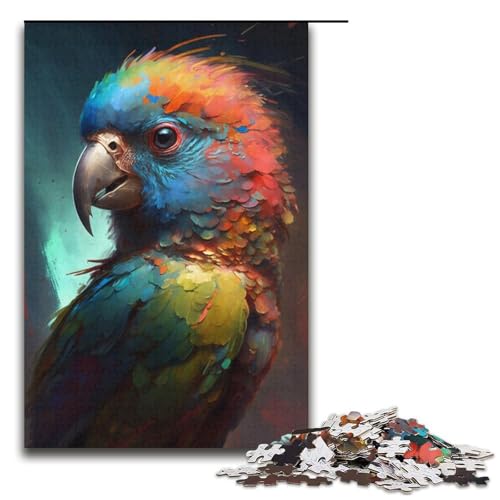 Puzzle 1000 Teile für Erwachsene Papageien-Puzzle Papppuzzle für Erwachsene Familienspaß Größe 38x26cm von KJYMNC