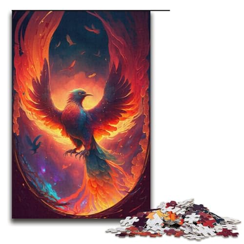 Puzzle 1000 Teile für Erwachsene Phoenix Puzzle Tolles Geschenk für Spiele Größe 38x26 cm von KJYMNC