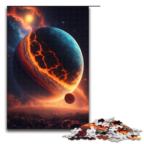 Puzzle 1000 Teile für Erwachsene Planet Gas Riesenpuzzle Tolles Geschenk für Spiele Größe 50x75 cm von KJYMNC