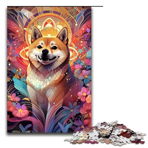 Puzzle 1000 Teile für Erwachsene Shiba Inu Puzzle Tolles Geschenk für Spiele Größe 50x75 cm von KJYMNC