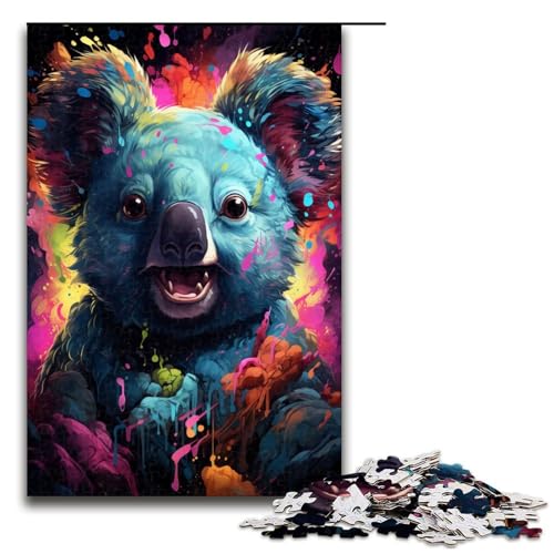 Puzzle 1000 Teile für Erwachsene und Kinder, farbenfrohes Fantasy-Koala-Puzzle für Erwachsene, Holzpuzzle, Geschenke, Größe 50 x 75 cm Puzzle 1000 Teile für Erwachsene und Kinder, farbenfrohes Fantasy-Koala-Puzzle für Erwachsene, Holzpuzzle, Geschenke, Größe 50 x 75 cm von KJYMNC