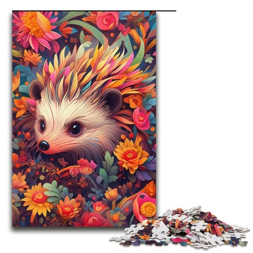 Puzzle für Erwachsene, 1000 Igel-Puzzle für Kinder, Papppuzzle, Heimdekoration, Größe 38 x 26 cm von KJYMNC