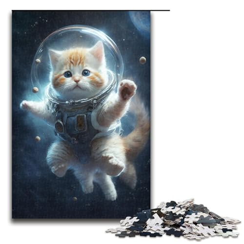 Puzzle für Erwachsene, 1000 Teile, Astronaut, Katze, Baby, DIY-Puzzle, Spielzeug, Weihnachts- und Geburtstagsgeschenke, Größe 50 x 75 cm Puzzle für Erwachsene, 1000 Teile, Astronaut, Katze, Baby, DIY-Puzzle, Spielzeug, Weihnachts- und Geburtstagsgeschenke, Größe 50 x 75 cm von KJYMNC