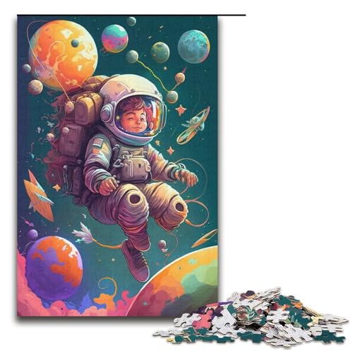 Puzzle für Erwachsene, 1000 Teile, Astronauten-Puzzle für Erwachsene, Papppuzzle, anspruchsvoll zu vervollständigen, Aber lustig und humorvoll, Größe 38 x 26 cm von KJYMNC