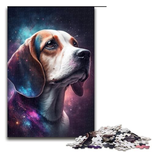Puzzle für Erwachsene, 1000 Teile, Beagle-Hund, Puzzle-Mustermontage, jedes Teil ist einzigartig – anspruchsvolles Familienspaß-Spiel, Größe 50 x 75 cm von KJYMNC