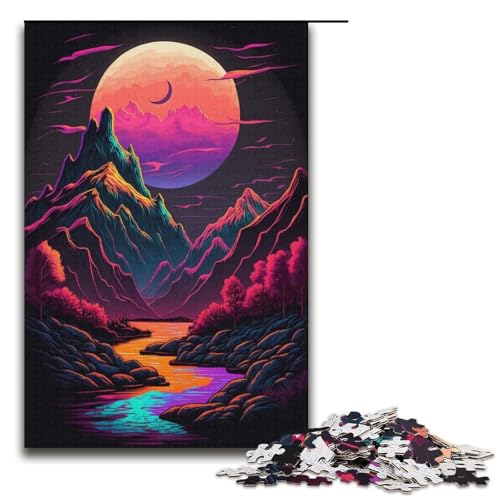 Puzzle für Erwachsene, 1000 Teile, Berglandschaft, Puzzle, Geschenke, einzigartige Geburtstagsgröße, 38 x 26 cm Puzzle für Erwachsene, 1000 Teile, Berglandschaft, Puzzle, Geschenke, einzigartige Geburtstagsgröße, 38 x 26 cm von KJYMNC