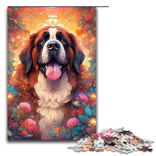 Puzzle für Erwachsene, 1000 Teile, Bernhardiner-Puzzle, Geschenke, einzigartige Geburtstagsgröße, 50 x 75 cm Puzzle für Erwachsene, 1000 Teile, Bernhardiner-Puzzle, Geschenke, einzigartige Geburtstagsgröße, 50 x 75 cm von KJYMNC